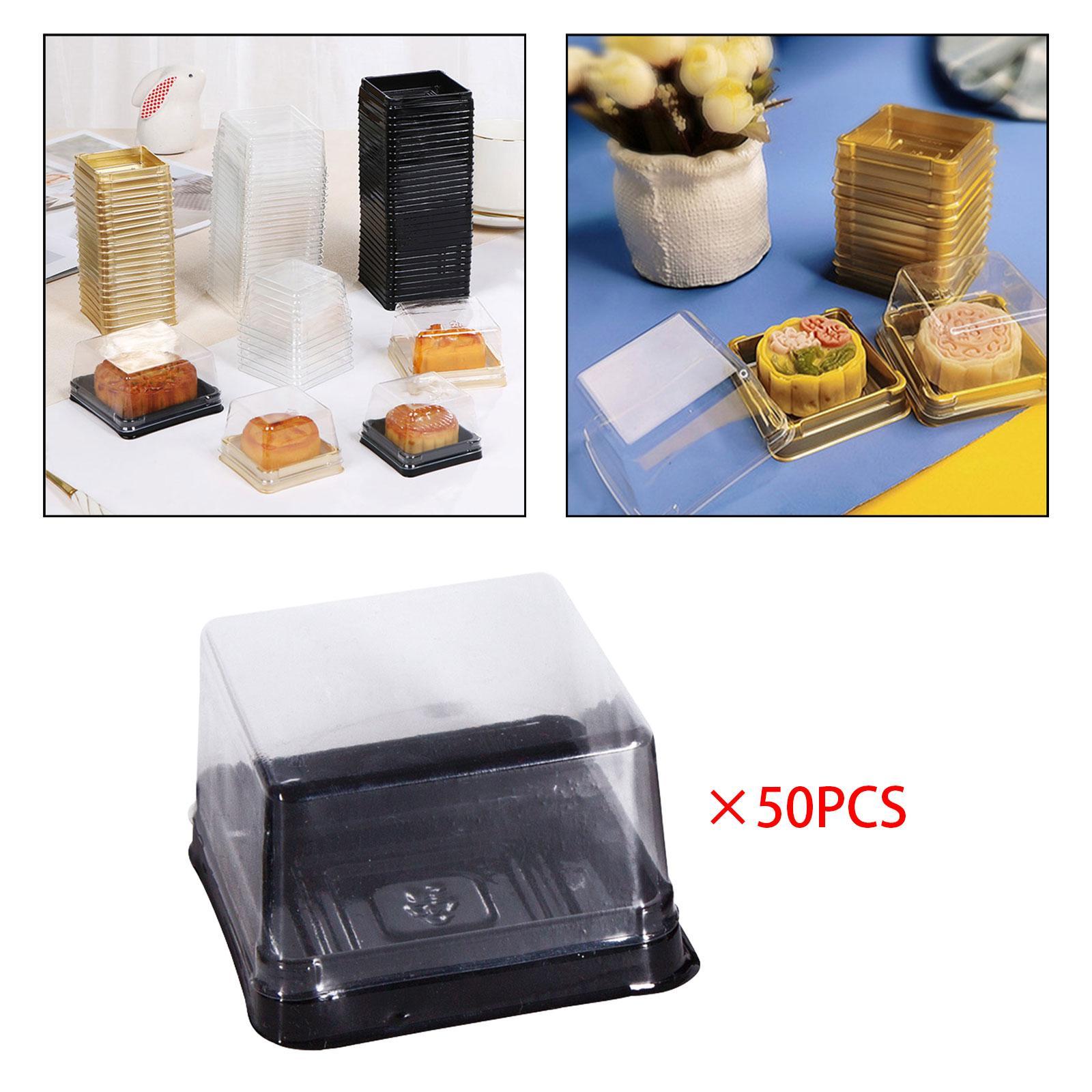 50 Pieces Single Cupcake Carrier Mooncake Box for Birthday Party Pastry Home