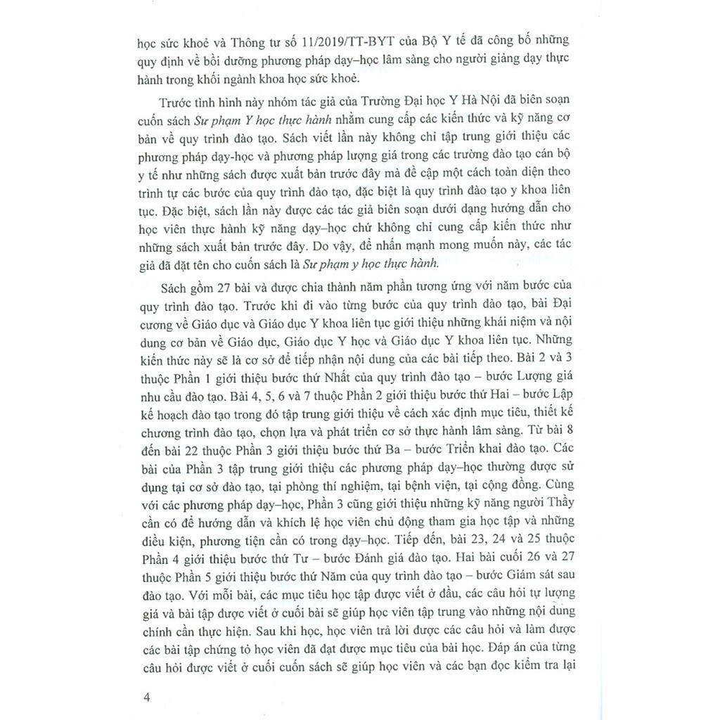 Sư phạm Y Học thực hành (Dùng cho đào tạo giáo viên các trường Đại học, Cao đẳng, Trung Học Y Tế Và Các Cơ Sở)