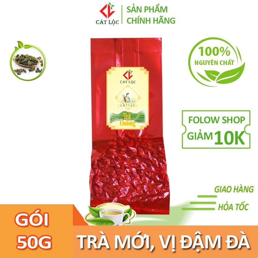 Trà ô long (o long, oolong, olong) Cát Lộc nguyên chất, vị đậm đà, là nguyên liệu làm trà sữa ngon – Gói 100g, 50g