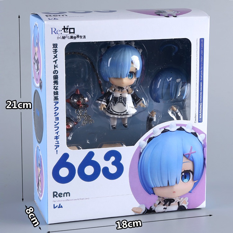 Mô hình Nendoroid rem 663/ tượng figure anime Rảmem