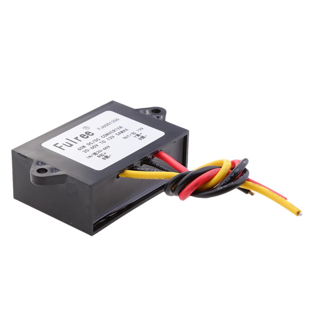 DC DC Step Down Converter Buck Module 20V-60V to 12V 5A 60W Output Power Adapter