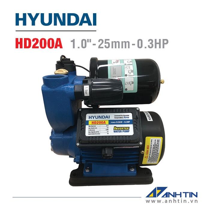 Máy bơm nước đa năng HYUNDAI HD200A | Công suất 200W | 25 mm/ 1 inch | Cột áp 27m - Cột hút 9m