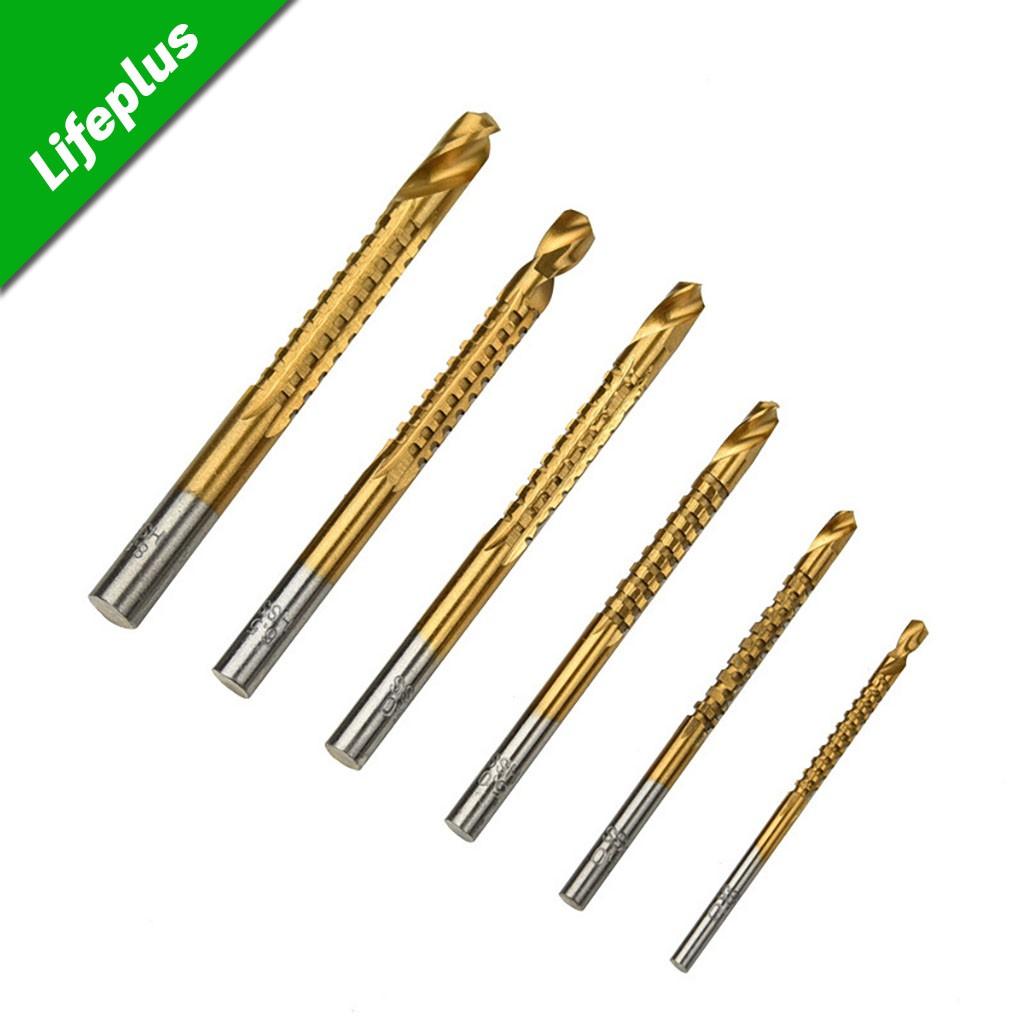 Bộ 6 mũi khoan cưa 3-8mm phủ Titanium