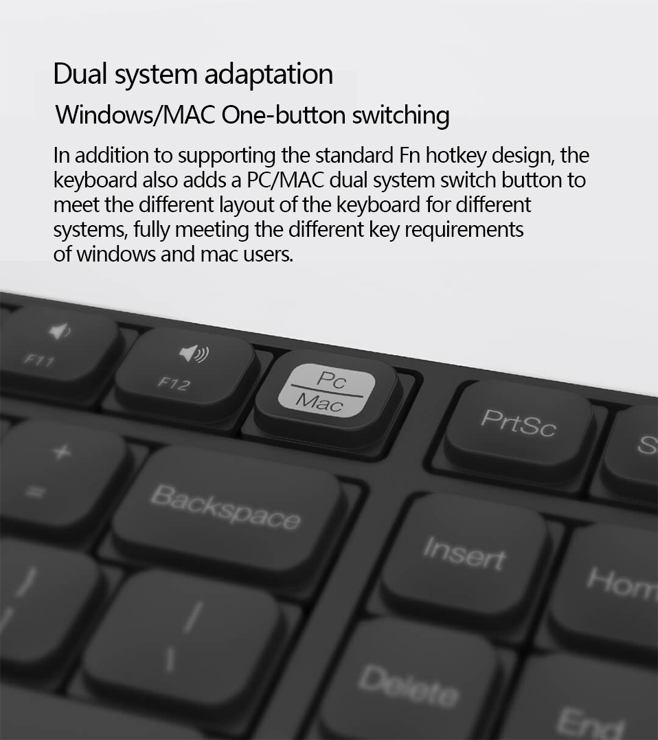 Bộ bàn phím & chuột không dây Xiaomi Ecological Chain MIIIW 104 Phím 2.4GHz  Bàn phím USB Chuột thiết kế chống trượt  cho văn phòng