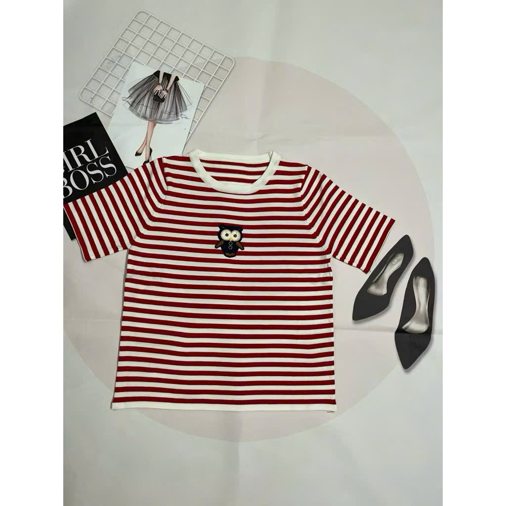 Áo len mongtoghi QC,áo len dệt kim nữ hàng thanh lý mới họa tiết dễ thương size 45-57kg