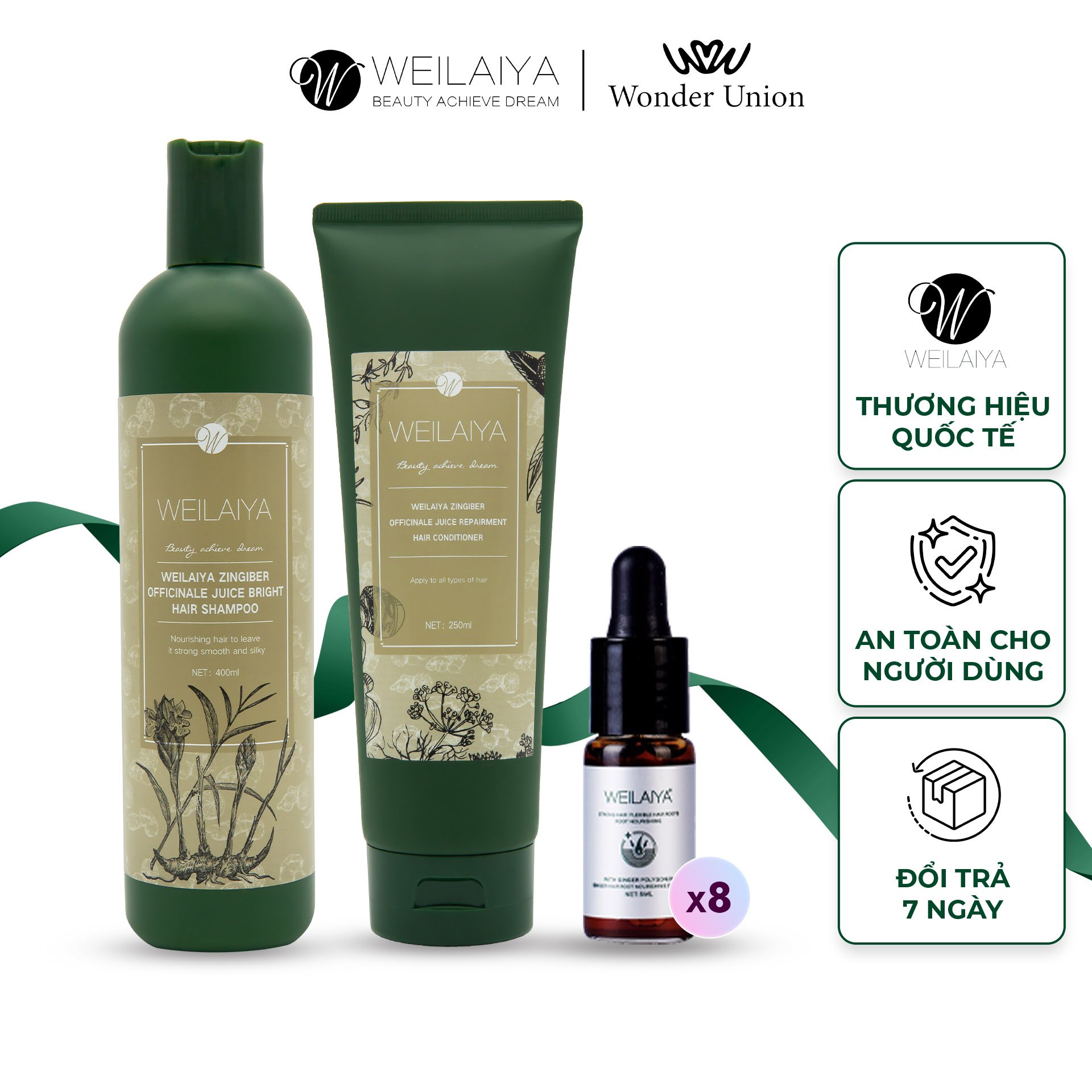 Combo ngăn rụng và kích mọc tóc Weilaiya