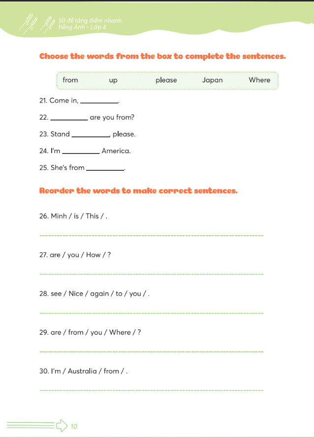 50 Đề tăng nhanh điểm Tiếng Anh lớp 4