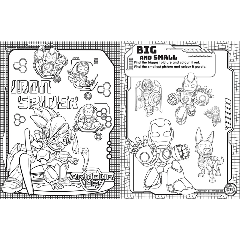 Sách Iron Man And His Awesome Friends - Mega Colouring Book