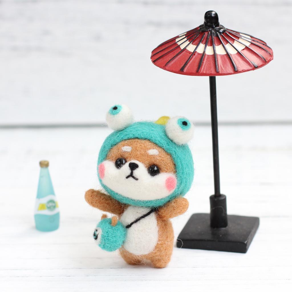 2 Pack Lovely Dog Needle Felting Kits Wool DIY Needlecraft for Beginners