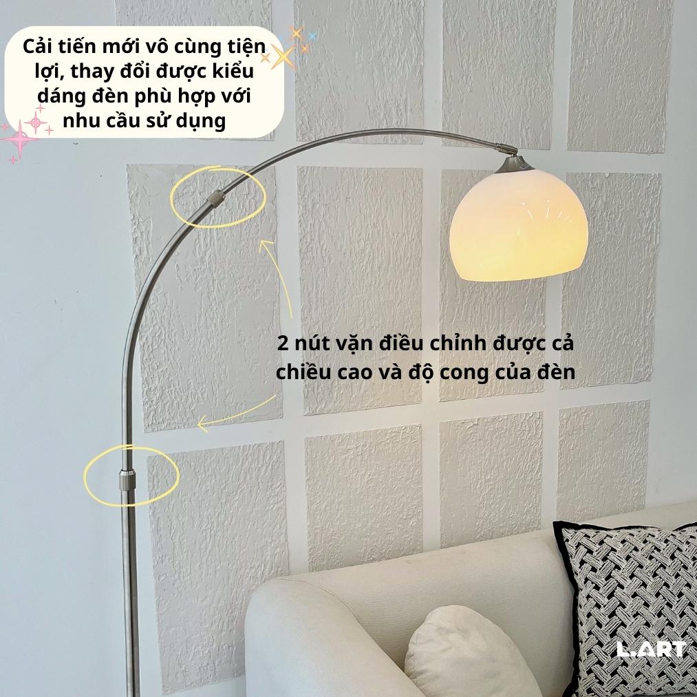 Đèn cây đứng phòng khách, phòng làm việc góc đọc sách hiện đại dáng bow cong DCLA012