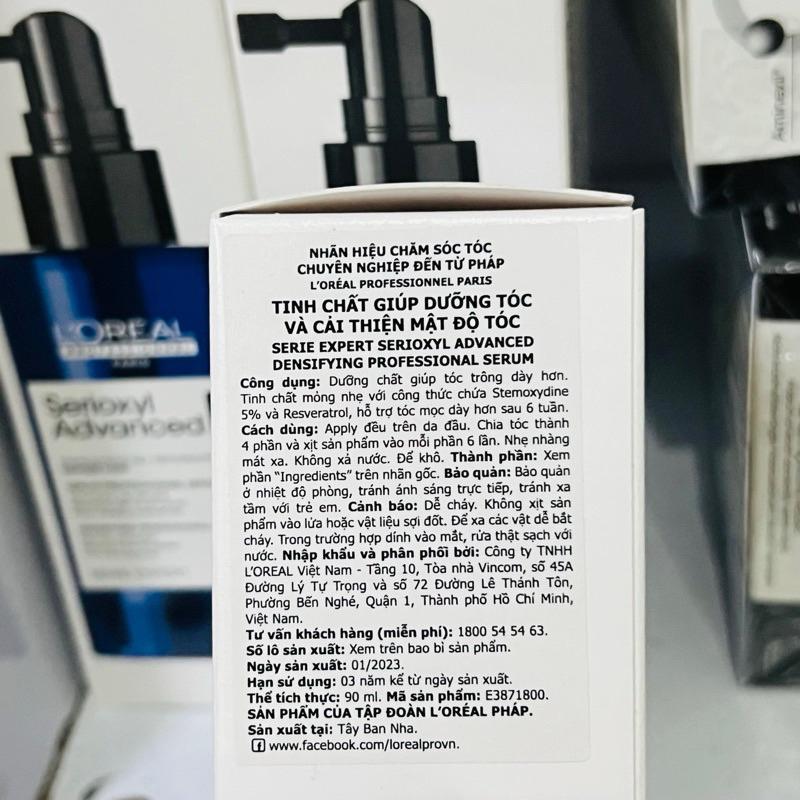 Tinh Chất Mọc Tóc L'Oreal Serioxyl Stemoxydine 5% Scalp Advanced 90ml + Lược nhựa nâu Massage Đầu