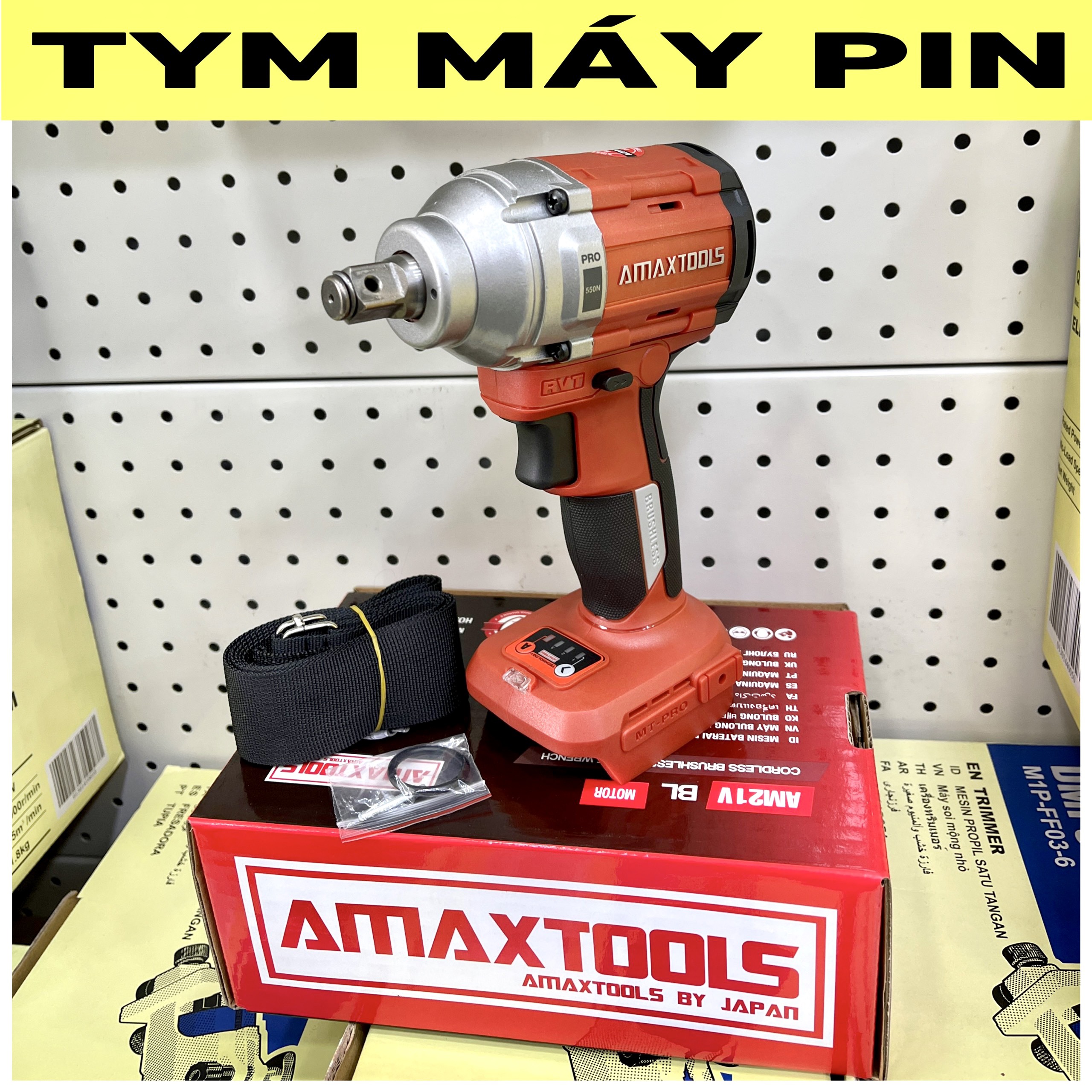 Thân Máy siết bulong pin 21V Amaxtools ABL55012SM – 550N.m –chưa pin sạc