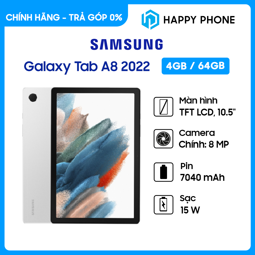 Máy tính bảng Samsung Galaxy Tab A8  (2022) - Hàng chính hãng - ĐÃ KÍCH HOẠT BẢO HÀNH ĐIỆN TỬ