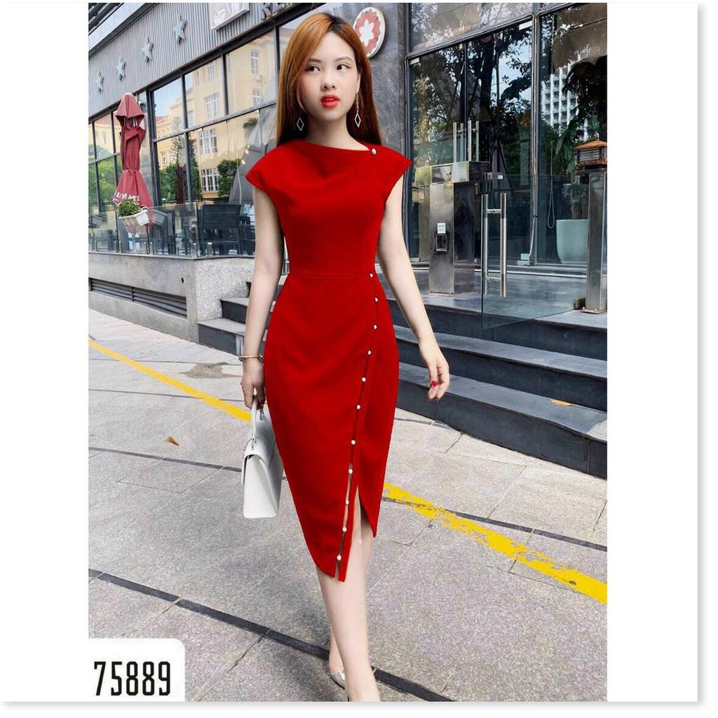 ĐẦM UMI ĐÍNH CƯỜM 2 MÀU XINH XẮN,HỌA TIẾT TRƠN NHƯNG KHÔNG KÉM PHẦN SANG TRỌNG LANA FASHION