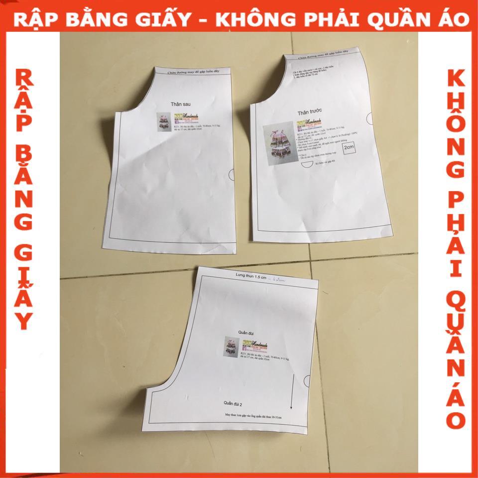 Rập đầm xòe 3 tầng - Rập giấy A0 in màu mã R354 (BẢN VẼ)