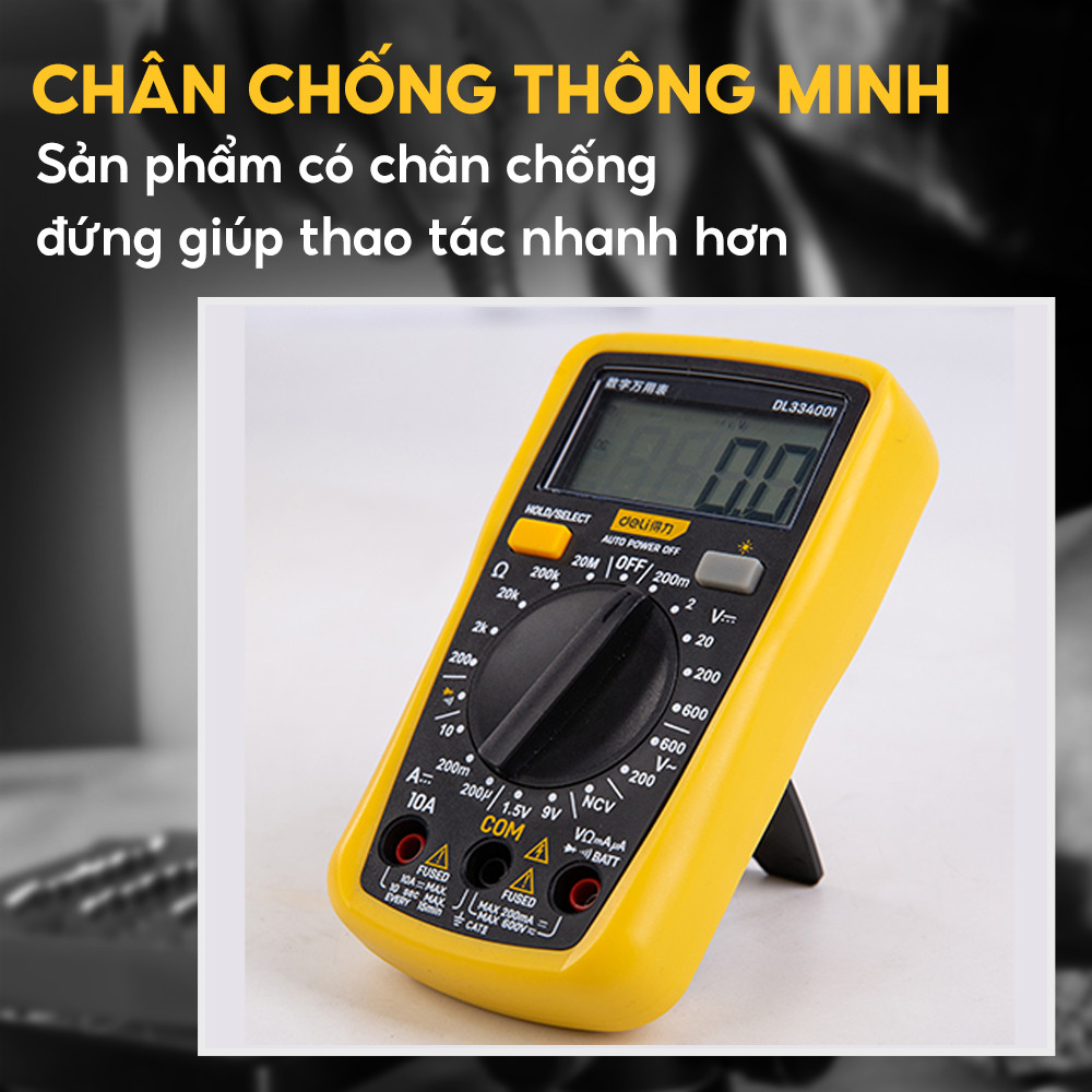 Đồng hồ vạn năng điện tử Deli DL334001