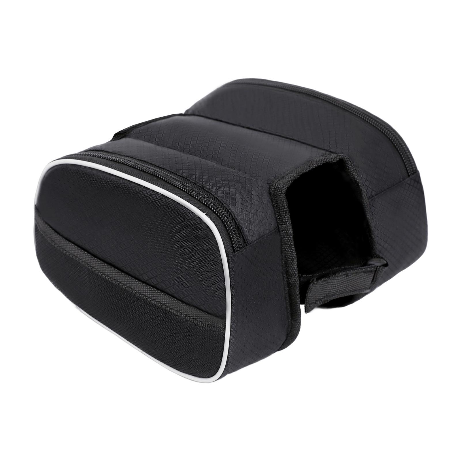 Front Frame Bag, Bike Panniers, Organizer Multifunctional Storage Commuting Bag Phone Holder Tube Phone Bag for Road Bikes