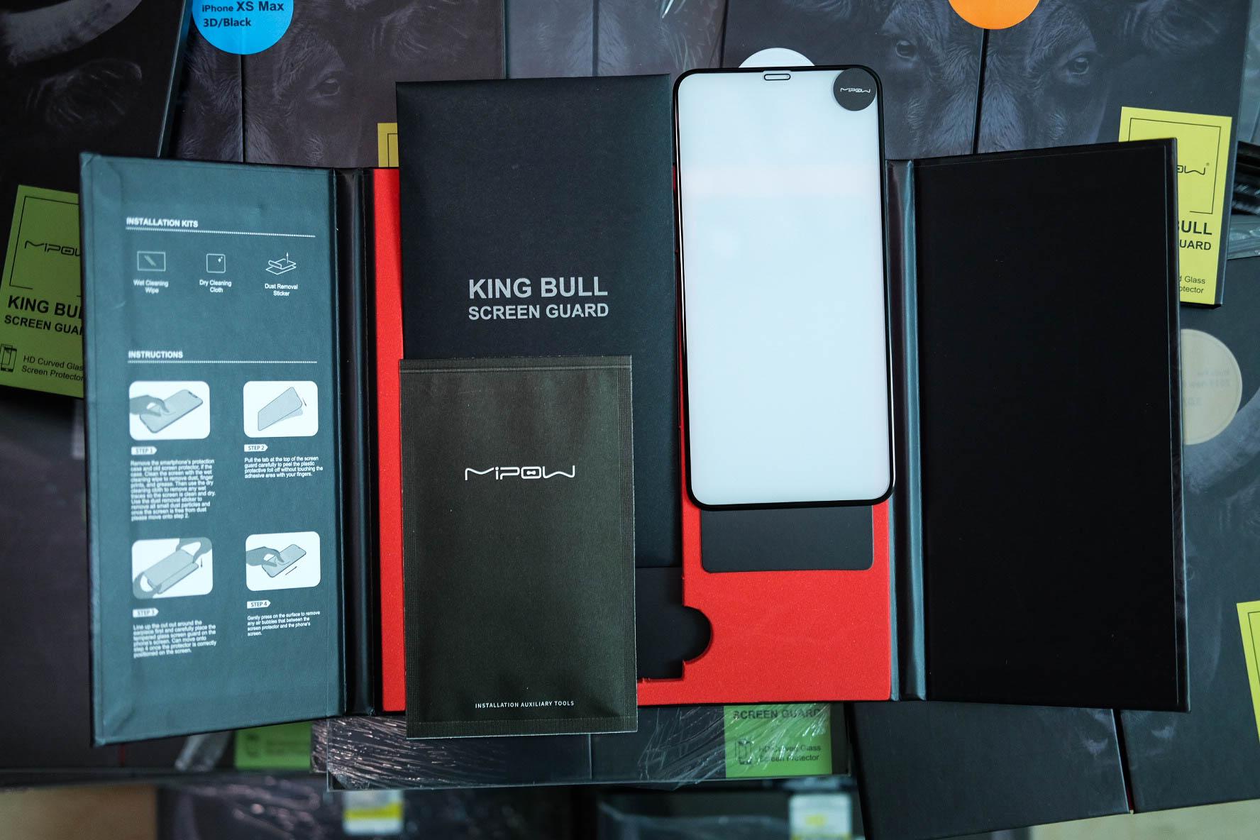 MIẾNG DÁN CƯỜNG LỰC MIPOW KINGBULL HD PREMIUM FOR IPHONE X/XS/11PRO -  HÀNG CHÍNH HÃNG - BJ101-P