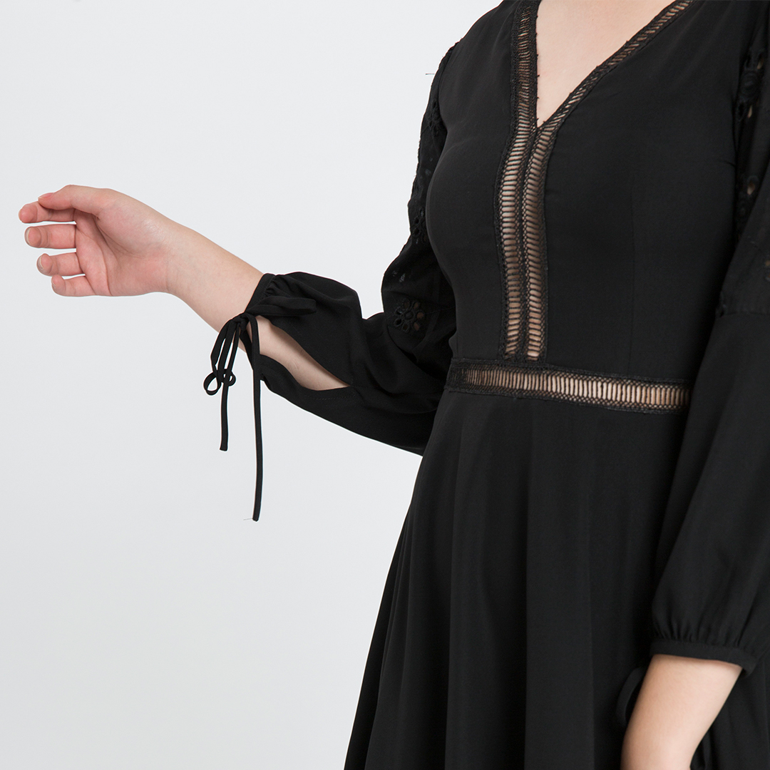 Đầm Xòe Hity DRE075 Fit &amp; Flare (Đen Huyền Bí)