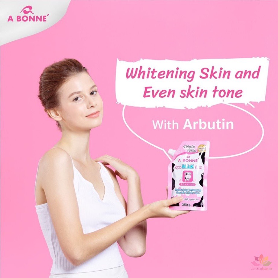 Muối Tắm ABONNE Tẩy Tế Bào Chết - A Bonne Triple White Spa Milk sữa bò giảm mụn lưng Thái Lan 350g