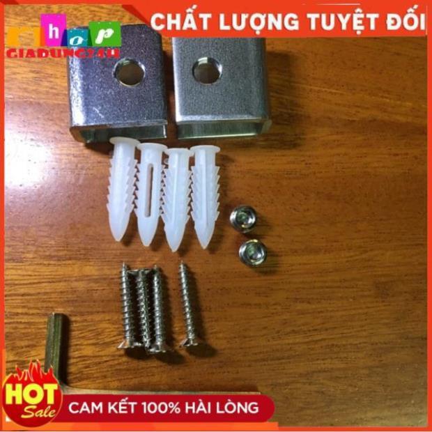 Bộ vít và giá đỡ bắt đỡ gương inox đầy đủ phụ kiện