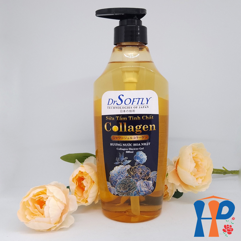 Sữa tắm tinh chất Collagen hương nước hoa Nhật DrSoftly Camellia Perfume Shower Gel Hani Peni