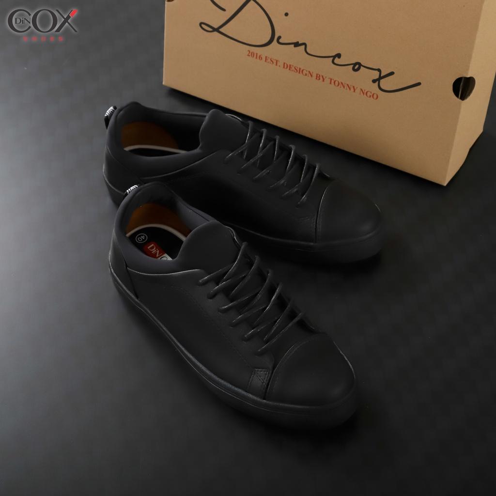 Giày Sneaker Da Nam DINCOX COX43 Cổ Điển Phá Cách Black