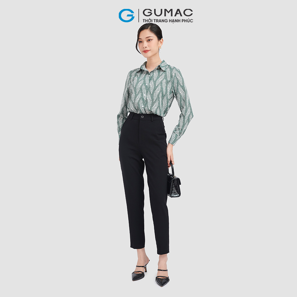 Quần tây nữ GUMAC QC09052 ống đứng túi xéo công sở