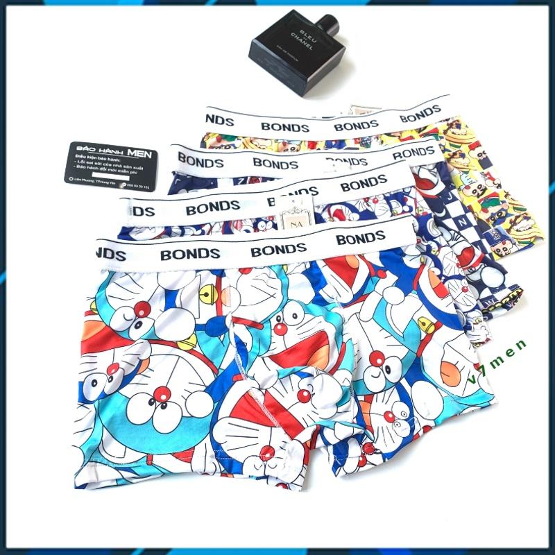 4 Quần sịp quần lót nam thun lạnh cao cấp họa tiết nhân vật hoạt hình doremon,chuột mickey