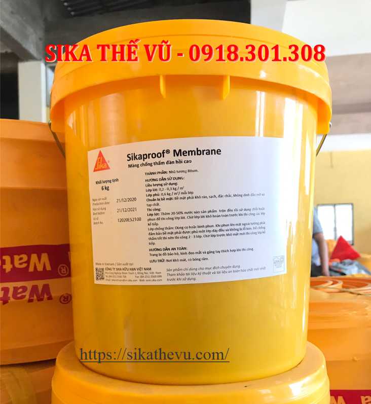 Chống thấm nhựa đường cho tầng hầm, sân thượng - Sikaproof Membrane (thùng 6kg)