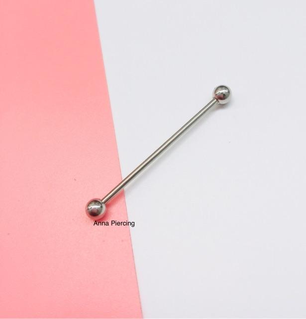 1 chiếc khuyên industrial thanh ngang bằng thép y tế xỏ khuyên piercing - XUÂN SHOP