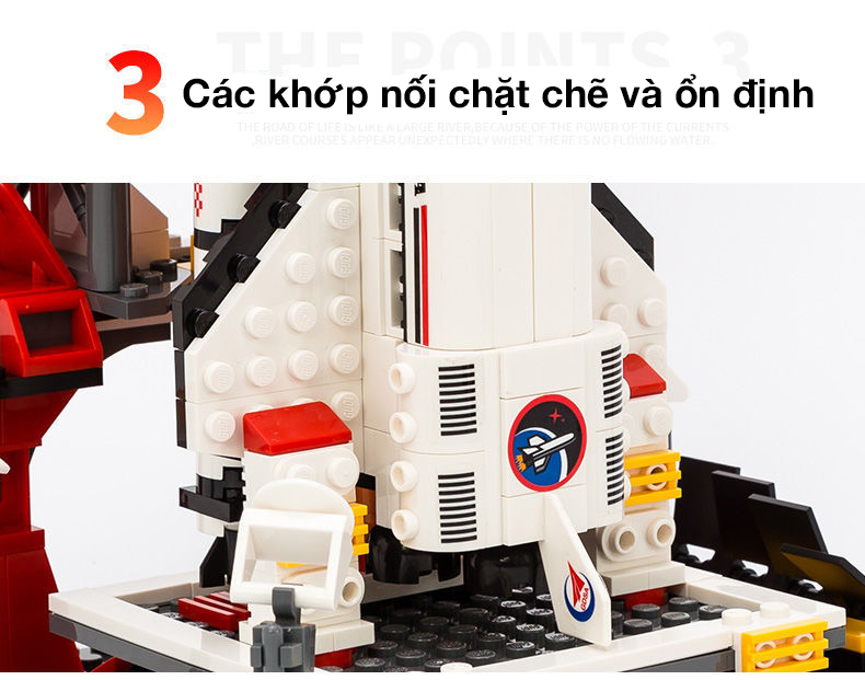 Bộ đồ chơi lắp ghép tàu vũ trụ con thoi KAVY NO.8809 khám phá không gian với 671 chi tiết bền đẹp