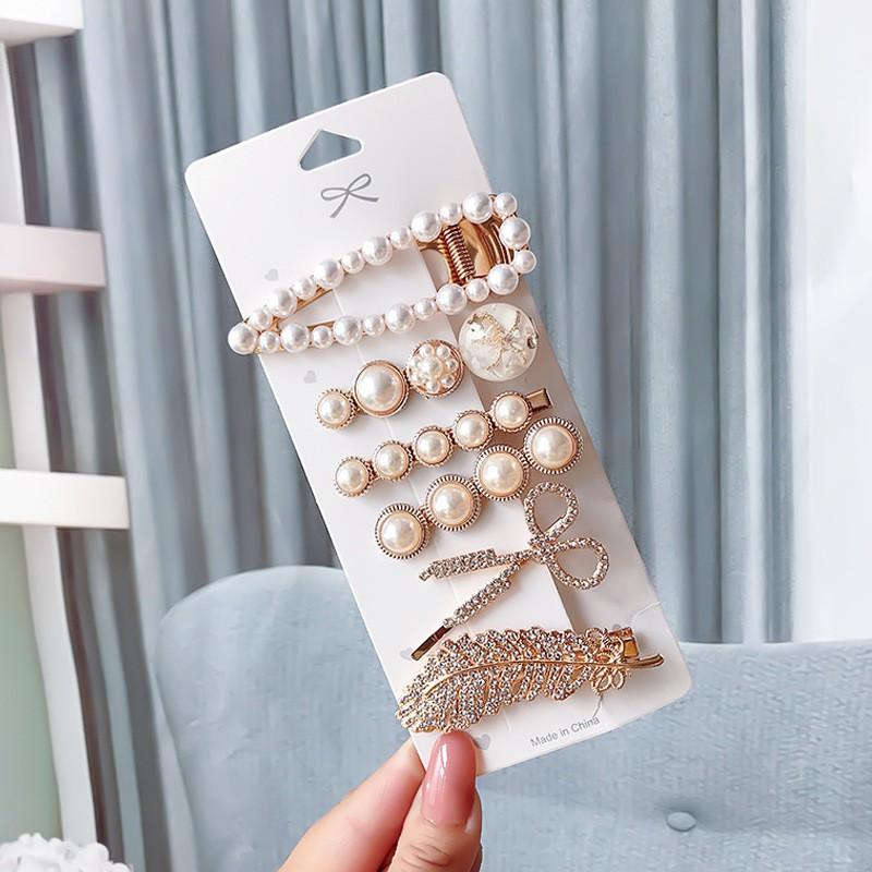 Set 6 Kẹp Tóc Siêu Sang Chảnh Xinh Đẹp Cho Nữ