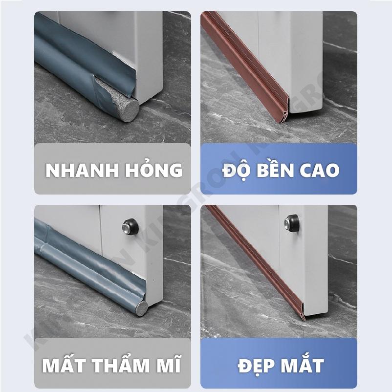 Miếng ron tháo dời dán chân cửa chống côn trùng Thanh dán chặn khe hở, cách âm đa năng KINGRON