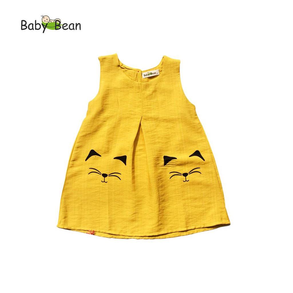Đầm Đũi In Mèo bé gái BabyBean