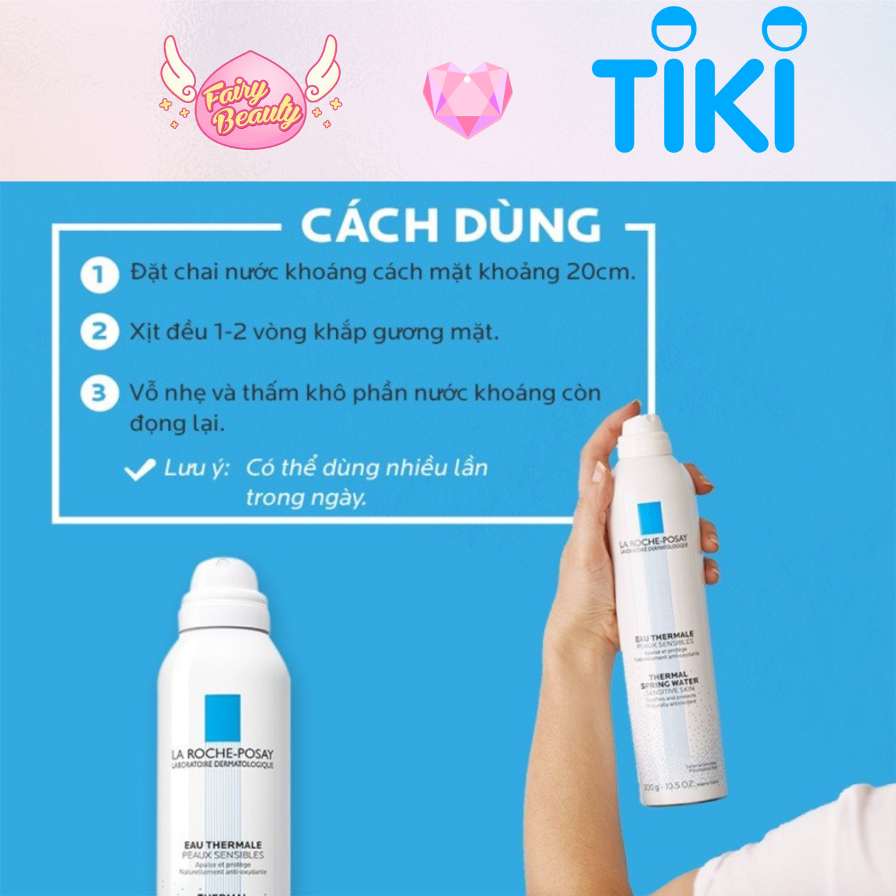 Xịt Khoáng Giúp Làm Dịu Và Cấp Ẩm Làn Da Dành Cho Người Lớn & Trẻ Em Thermal Spring Water 300/150/50ml