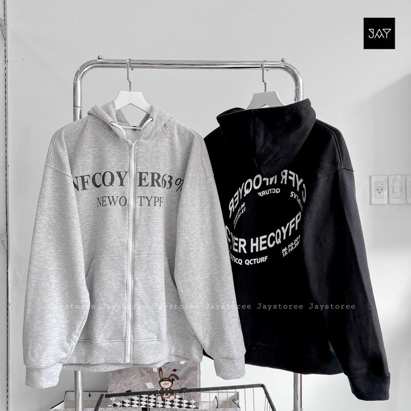 Áo Khoác Hoodie Unisex Zip Nỉ Bông 63 màu ĐEN/XÁM Nam nữ unisex/Áo hoodie dây kéo nữ có mũ form rộng