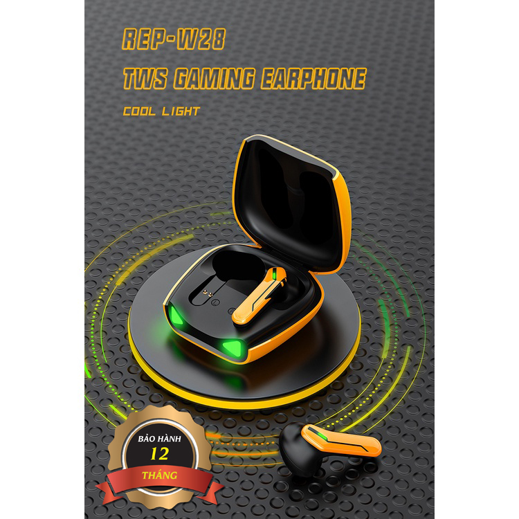 Tai nghe Bluetooth RECCI REP-W28 TWS Gaming - Hàng Chính Hãng