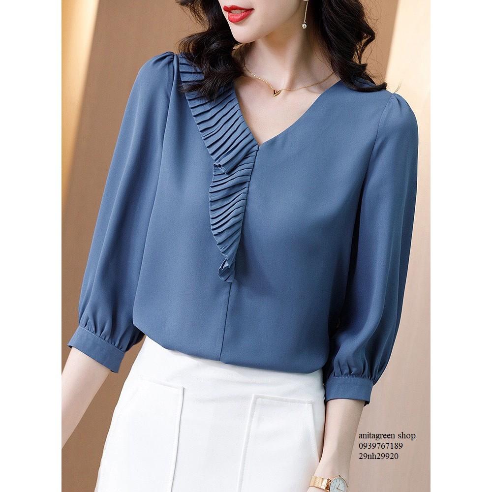 Nh29920-SƠ MI NỮ DẬP LY CÔNG SỞ