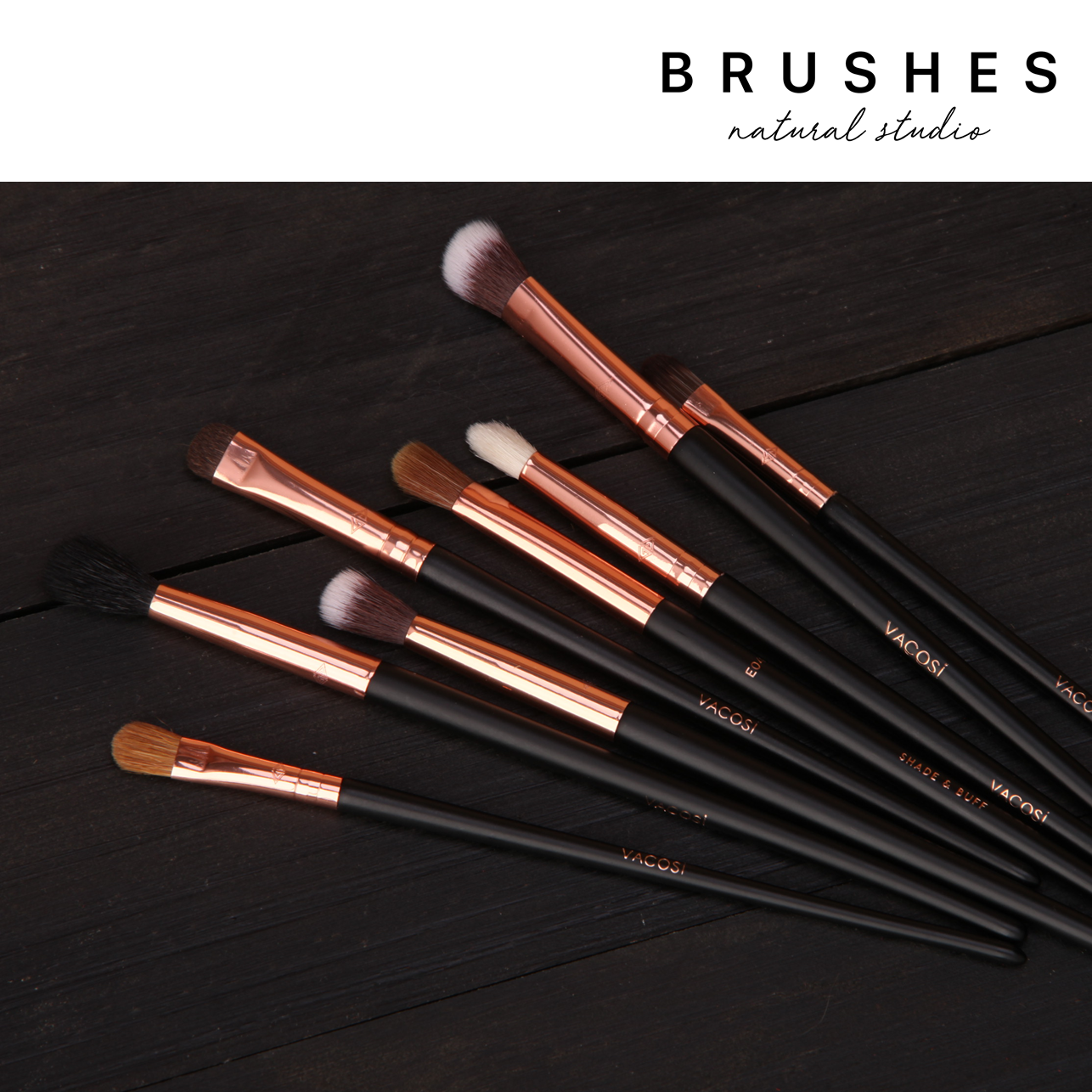 Cọ Phấn Mắt 2 Đầu: đầu Chổi & đầu Mousse VACOSI - E2E SHADER DUAL