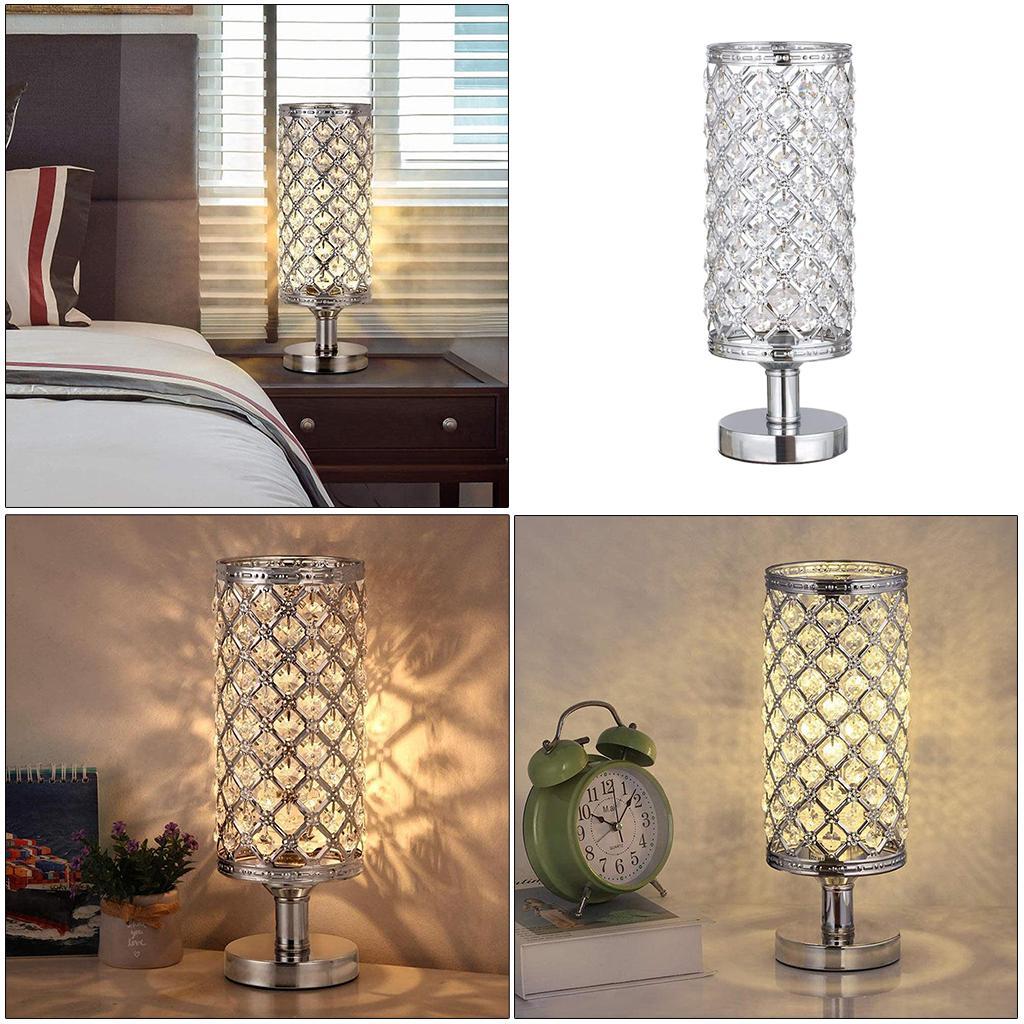 Crystal Table Lamp Bedside Desk Reading Light Bedroom Decoration