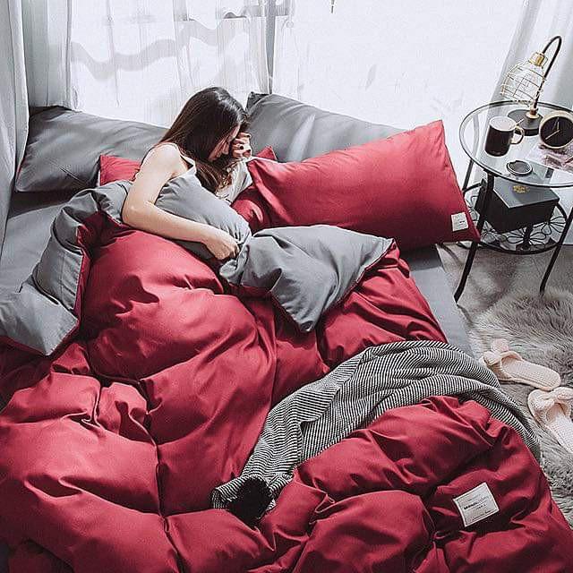 Bộ Chăn Ga Gối Cotton tici Cao Cấp Màu Trơn Đủ Size