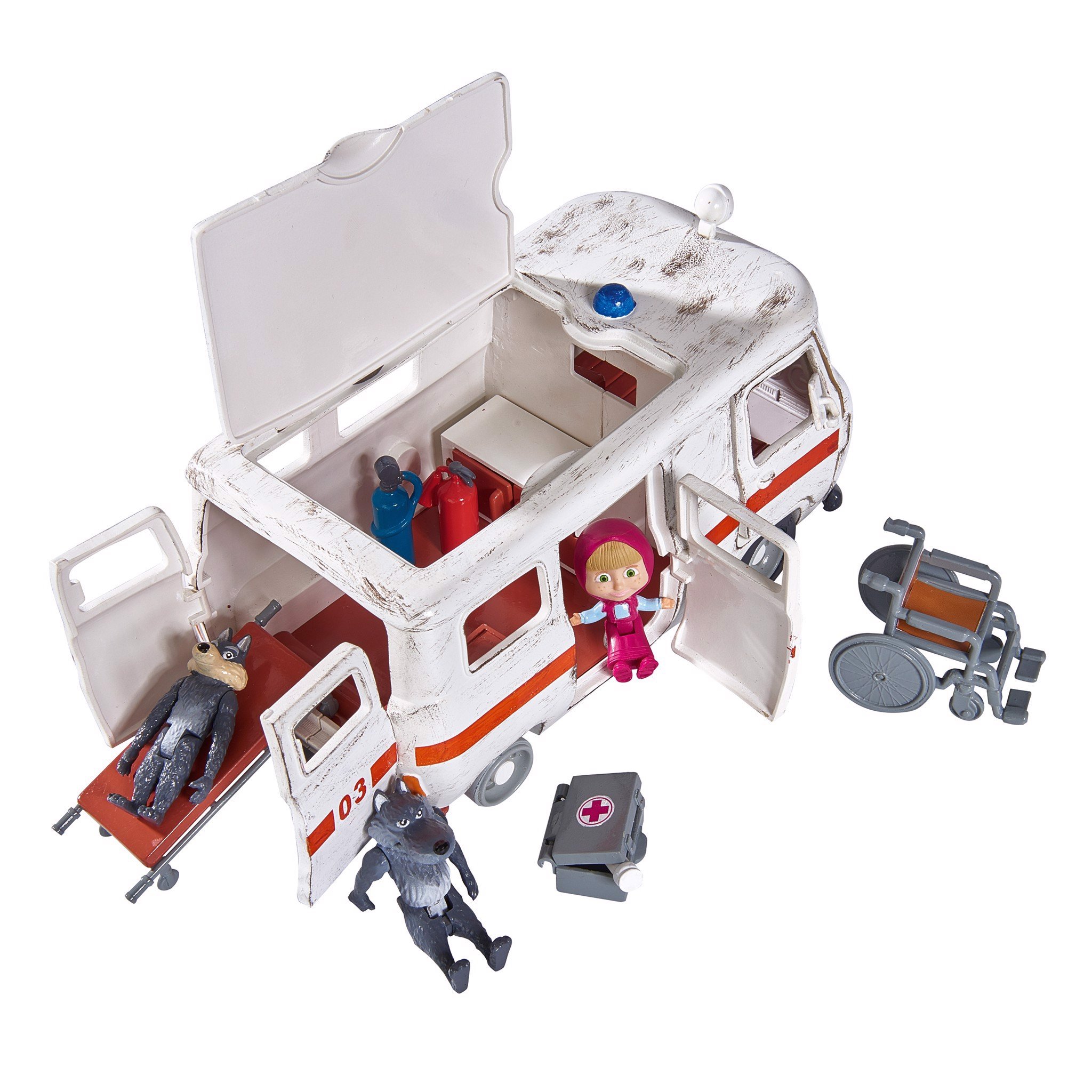 Đồ Chơi Xe Cứu Thương MASHA AND THE BEAR Masha Playset &quot;Ambulance&quot; 109309863 - Simba Toys Vietnam