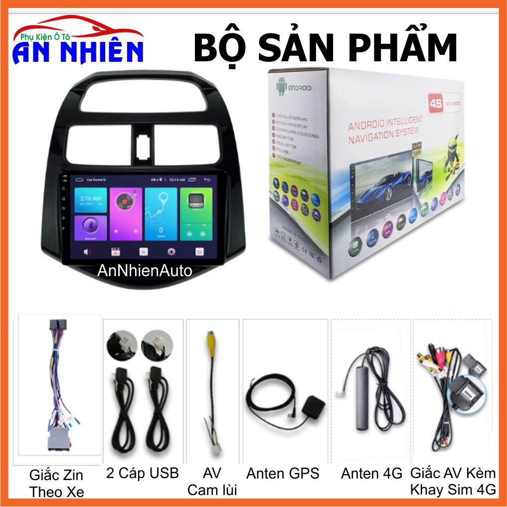 Màn Hình Android 9 inch Cho Xe SPARK 2009-2016 - Đầu DVD Chạy Android Kèm Mặt Dưỡng Giắc Zin Cho Chevrolet Spark