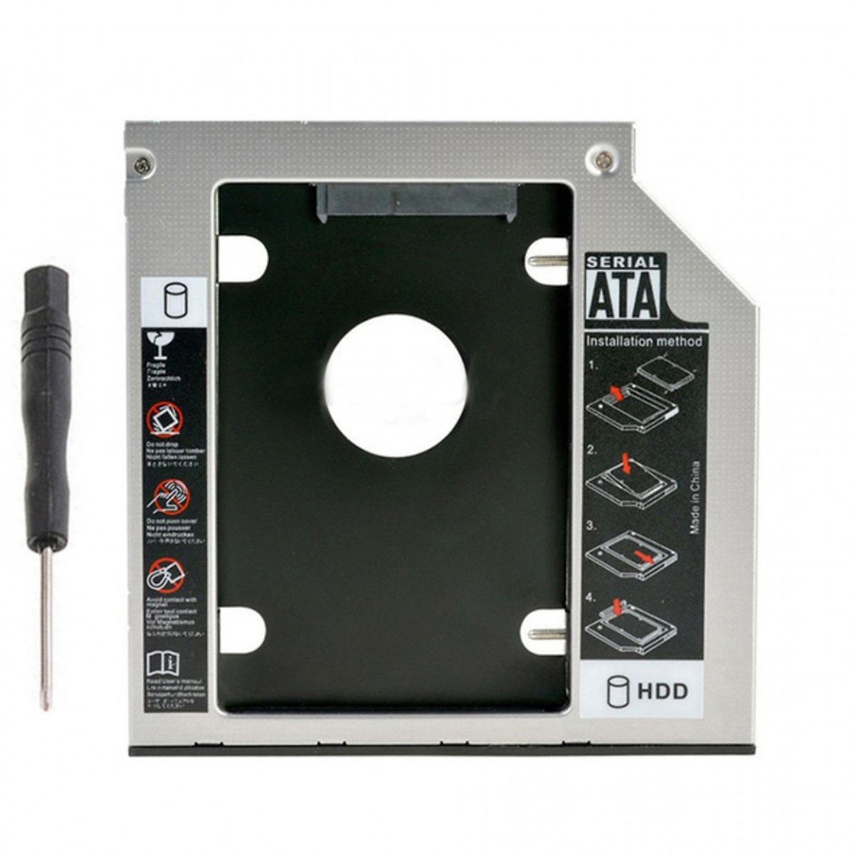 HDD Caddy Bay 2.5inch 12.7mm, Khay Ổ Cứng Thay Thế Ổ DVD, CD Cho LapTop