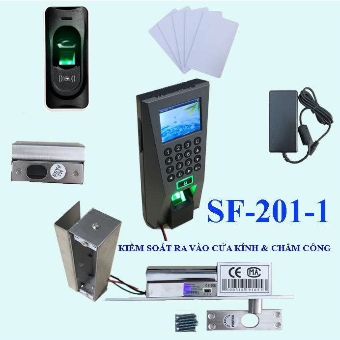 Hệ thống chấm công và kiểm soát cửa kính SF-201P ( Hàng nhập khẩu)