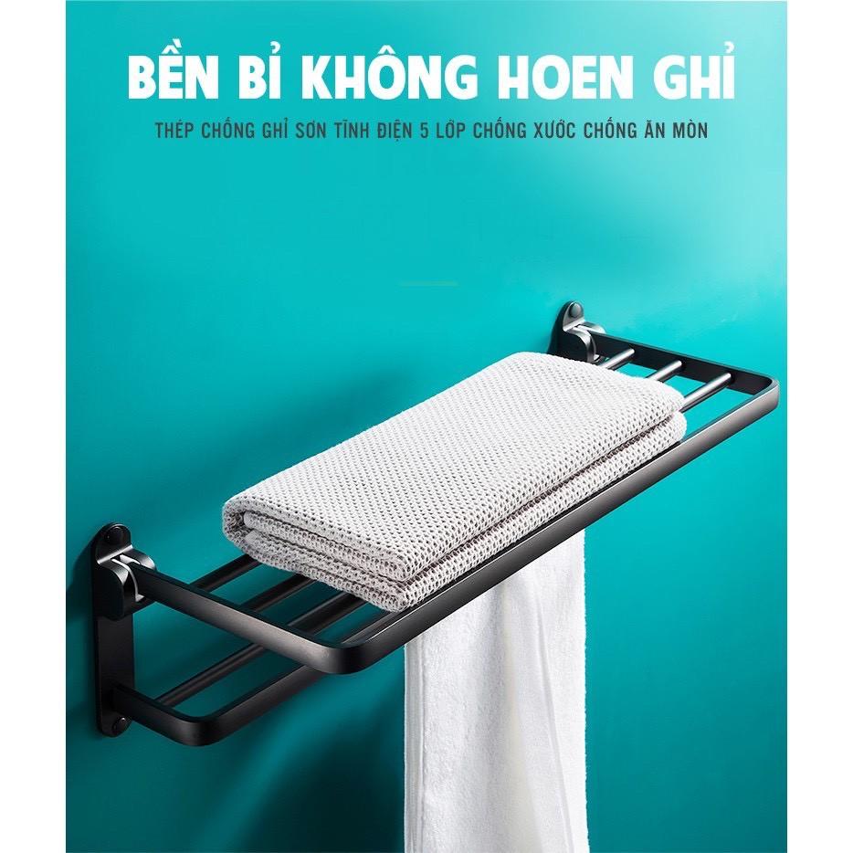 Giá Treo Khăn Nhà Tắm Cao Cấp Phong Cách Bắc Âu, Dán Tường Tiện Dụng, Không Khoan Đục