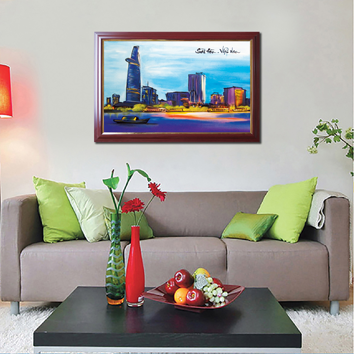 Tranh canvas cảnh đẹp Sài Gòn TPT-40x60-10