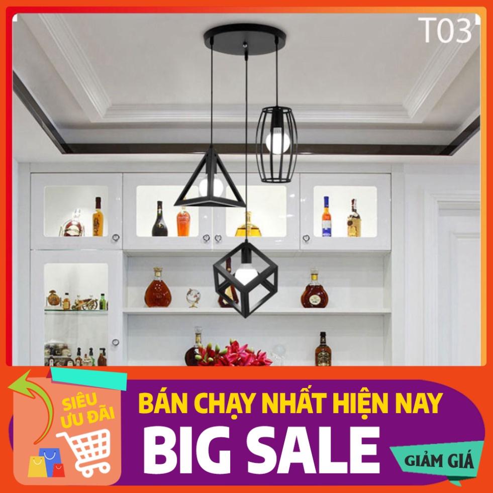 Đèn thả trần trang trí phòng ăn phòng khách , đèn thả trần đơn hình tam giác, hình vuông, hình bầu dục -T03