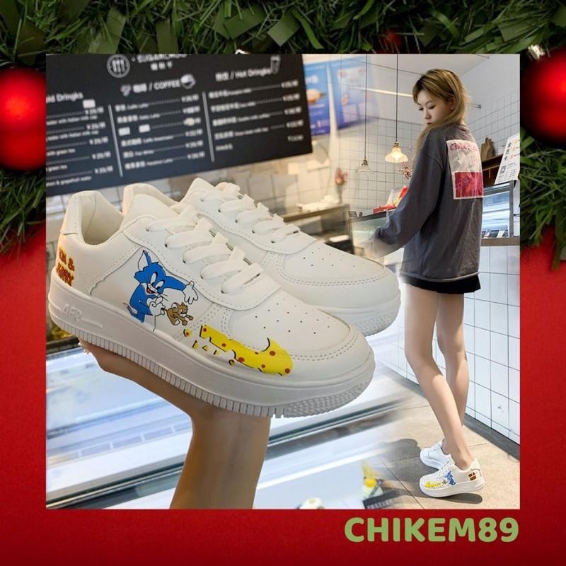 Giày thể thao sneakers nữ tom & jerry độn đế siêu hot hit